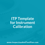 Inspection & Test Plan Template for Instrument Calibration