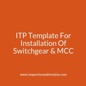 ITP Template For Switchgear & MCC