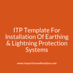 Inspection and Test Plan for Earthing & Lightning Protection Systems