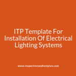 Inspection and Test Plan for Electrical Lighting Systems