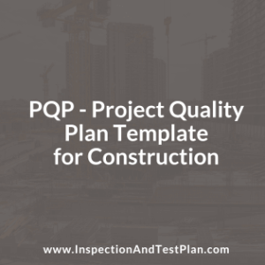 PQP - Project Quality Plan Template for Construction Works